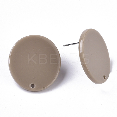 Cellulose Acetate(Resin) Stud Earring Findings KY-R022-013-1