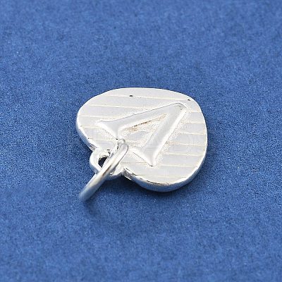 925 Sterling Silver Heart with Capital Letter Charms STER-S009-13V-S-1