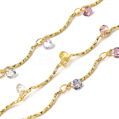 Brass Flat Round Bar Link Chains CHS-H112-17G-1