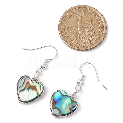 Abalone Shell/Paua Shell Dangle Earrings EJEW-JE06208-1