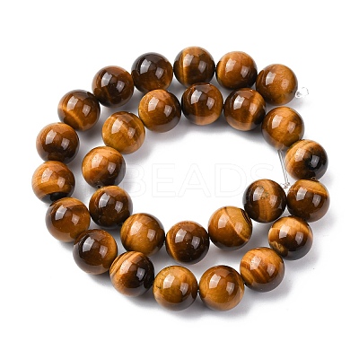 Natural Tiger Eye Beads Strands G-H329-C07-14mm-1
