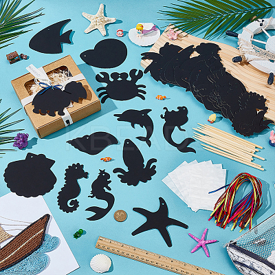 Marine Animals Scratch Crafts for Kids DIY-WH0671-181-1