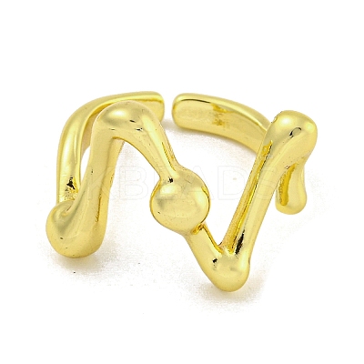 Brass Cuff Rings for Women RJEW-E294-05G-03-1