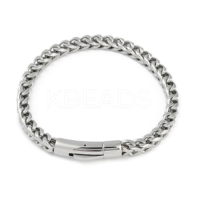 Non-Tarnish 304 Stainless Steel Wheat Chain Bracelets STAS-L692-001P-1