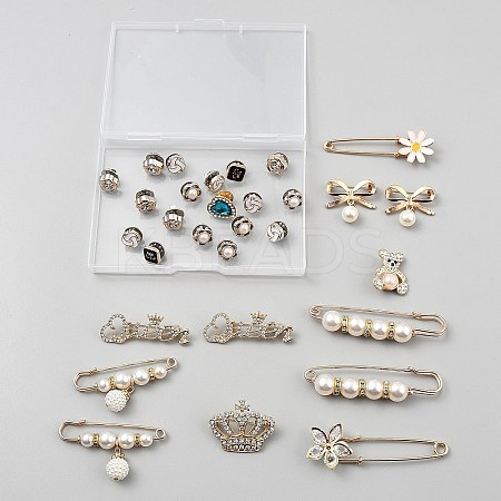 Alloy & Plastic Shoe Buckle Clips AJEW-WH20033-055GP-B-1