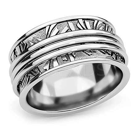 Retro Rotatable 304 Stainless Steel Finger Rings FS-WG84C22-29-1