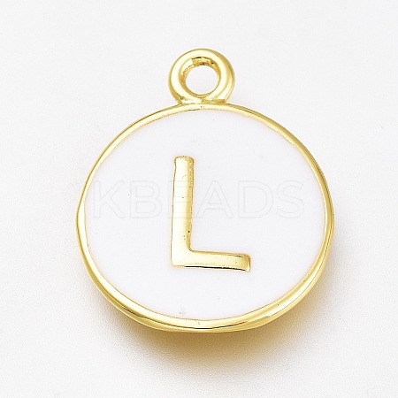 Brass Enamel Pendants KK-H103-01L-G-1