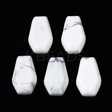 Natural Howlite Cabochons G-N336-001E-1