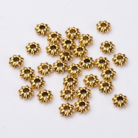 Tibetan Style Alloy Flower Spacer Beads LS-X-TIBEB-0885-AG-LF-1