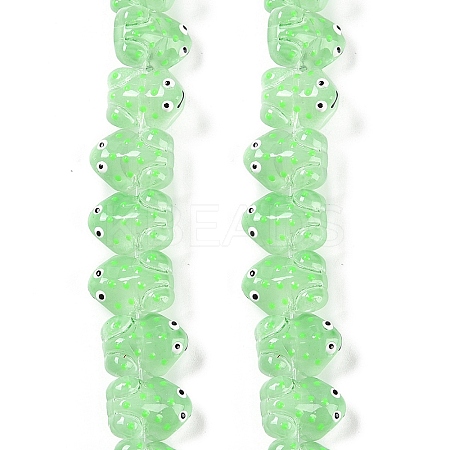 Transparent Glass Enamel Beads Strands GLAA-B021-05B-1