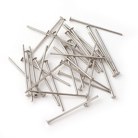 Tarnish Resistant 304 Stainless Steel Flat Head Pins LS-STAS-G185-07P-0.7x16mm-1