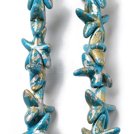 Synthetic Turquoise Dyed Beads Strands G-P507-04R-1