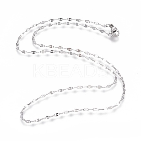 Non-Tarnish 304 Stainless Steel Cable Chain Necklaces NJEW-F265-A-P-1
