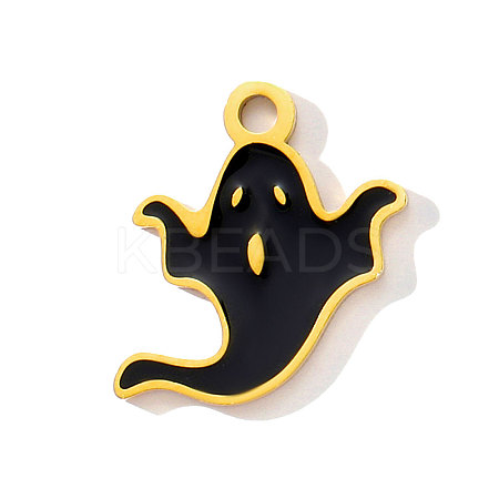 304 Stainless Steel Enamel Pendants STAS-OY001-81G-1