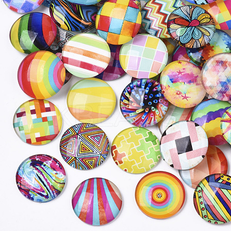 Glass Cabochons X-GGLA-R040-25mm-04-1
