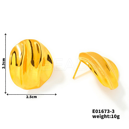 Fashionable 304 Stainless Steel Stud Earrings ZI8311-10-1