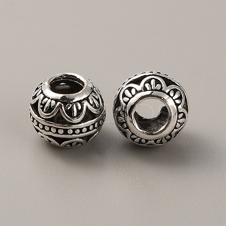 Tibetan Style Alloy European Beads FIND-TAC0002-065H-02-1