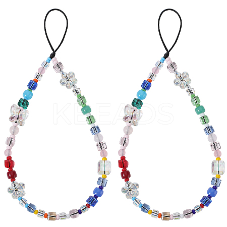 Nylon & Resin & Glass & Glass & Crystal Mobile Straps AJEW-WH20002-56-1