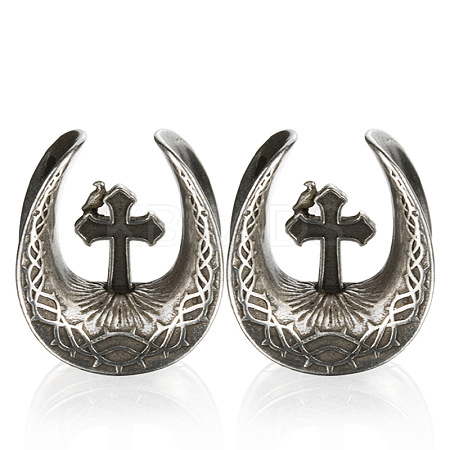 U-Shaped Brass and Alloy Ear Tunnels FS-WG0A997-01-1