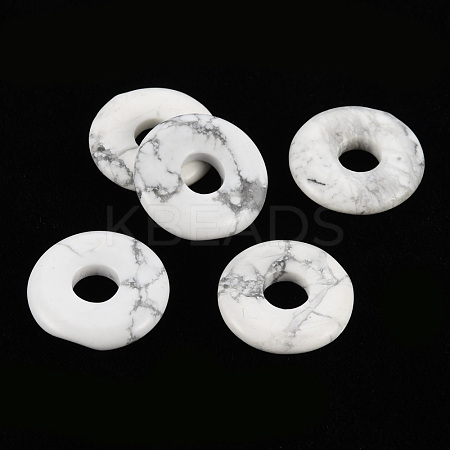 Natural Howlite Pendants G-T122-66O-1