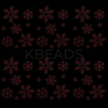 Snowflake Pattern Hotfix Rhinestones DIY-WH0430-205C-1