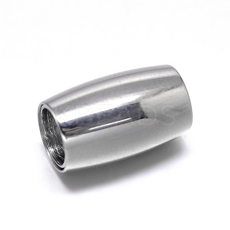 Tarnish Resistant Column 304 Stainless Steel Magnetic Clasps with Glue-in Ends STAS-D059-14D-1