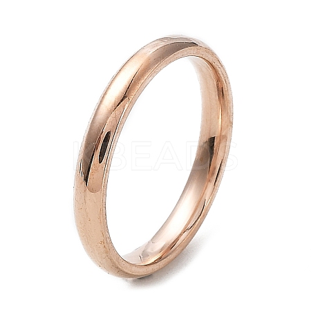 Ion Plating(IP) 304 Stainless Steel Flat Plain Band Rings STAS-I160-D-15mm-RG-1