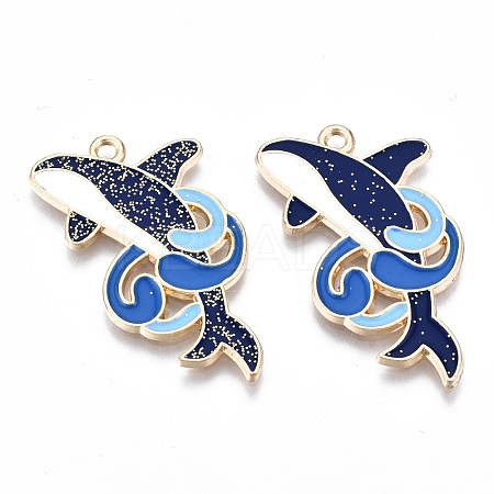 Eco-Friendly Alloy Enamel Pendants ENAM-Q437-032-NR-1