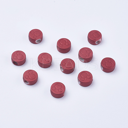Rubber Coated Acrylic European Beads OPDL-R004-3-1