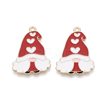 Alloy and Enamel Pendants ENAM-T021-20A-1