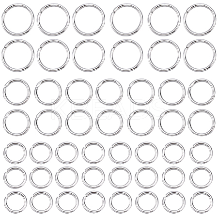 1200Pcs 3 Styles 304 Stainless Steel Open Jump Rings STAS-SP0001-67-1