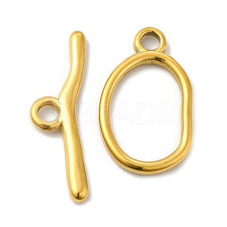 Ion Plating(IP) 304 Stainless Steel Toggle Clasps X-STAS-F290-06G-1