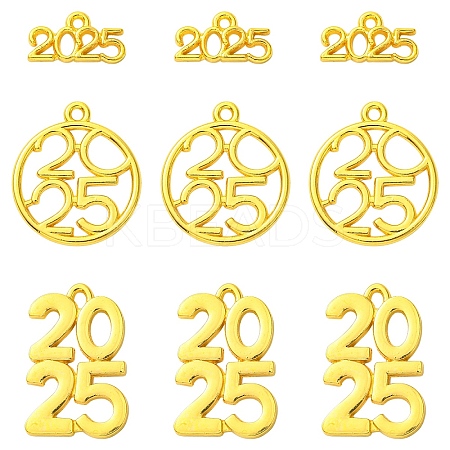 12Pcs 3 Styles Rack Plating Alloy Pendants FIND-YW0006-95-1
