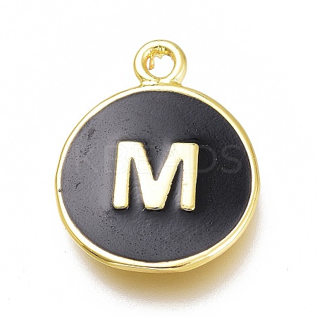 Brass Enamel Pendants KK-H103-02M-G-1