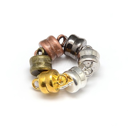 Column Brass Magnetic Clasps with Loops KK-M064-M-NR-1