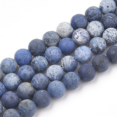Natural Dumortierite Quartz Beads Strands G-T106-061-4MM-1