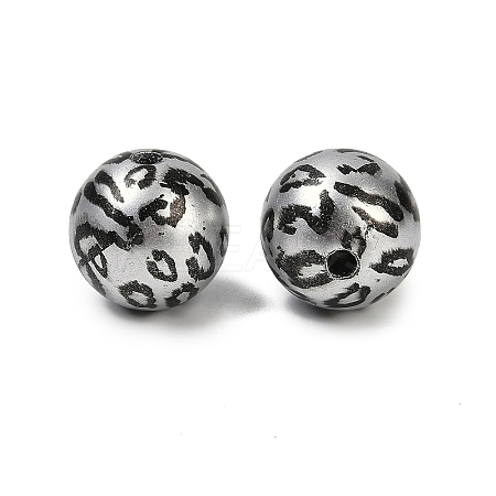 Printed Acrylic Beads PACR-P005-01B-1