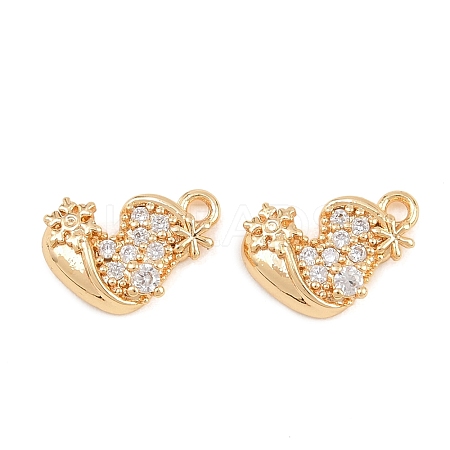 Christmas Brass Micro Pave Cubic Zirconia Pendants KK-L261-15B-G01-1