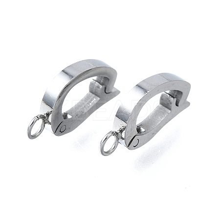 304 Stainless Steel Fold Over Clasps STAS-H233-05P-1