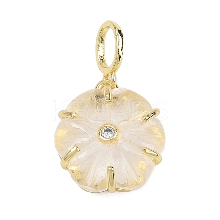 Natural Quartz Crystal Carved Pendants G-G330-01G-05-1