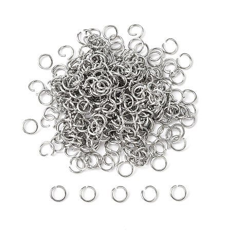 Tarnish Resistant 304 Stainless Steel Open Jump Rings X-STAS-E011-6x0.8mm-1