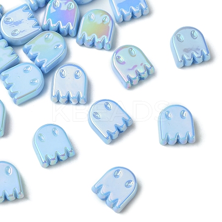 20Pcs UV Plating Acrylic Beads OACR-YW0005-01D-1