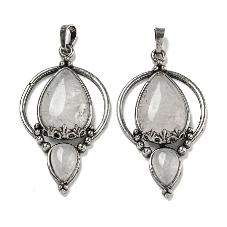 Natural Quartz Crystal Pendants G-F766-04AS-06-1