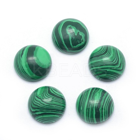 Synthetic Malachite Cabochons G-P393-R49-6MM-1