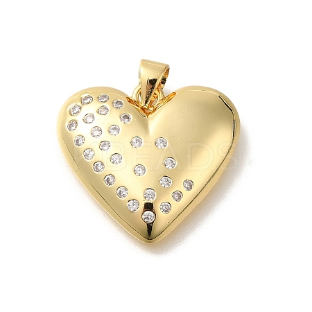 Rack Plating Brass with Cubic Zirconia Pendants KK-Z086-12G-04-1