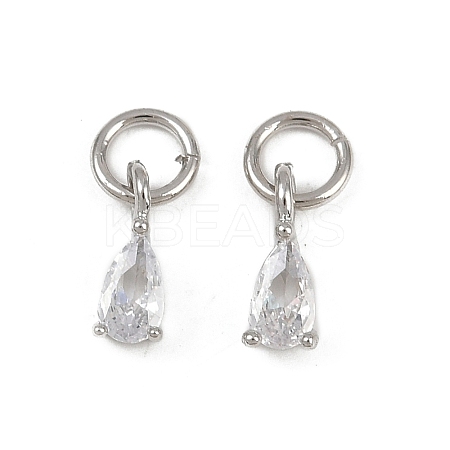 Brass Micro Pave Cubic Zirconia Pendants KK-Z120-05P-04-1