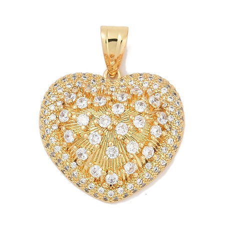 Brass Micro Pave Cubic Zirconia Pendants KK-A241-12G-04-1