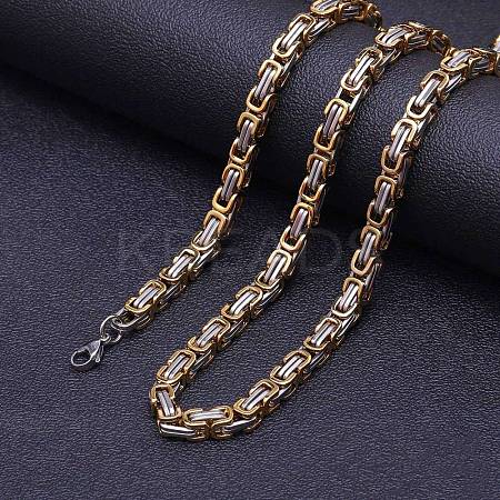 Stainless Steel Byzantine Chains Necklaces for Men FS-WG56795-82-1