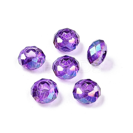 Baking Paint Transparent Glass European Beads GPDL-N005-C14mm-A05-1