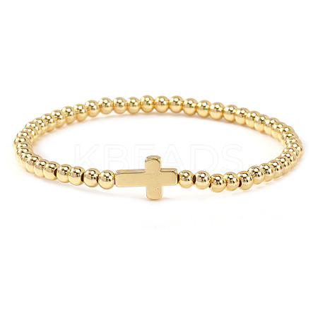 Brass & 304 Stainless Steel Beads Stretch Bracelets Set LS-EI7625-3-1
